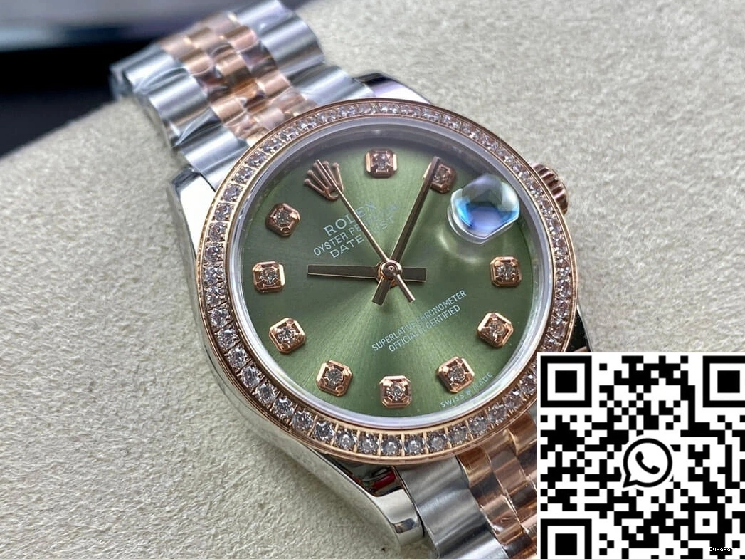 Dial Diamond-set 31MM Rolex Datejust Factory EW Green 1221